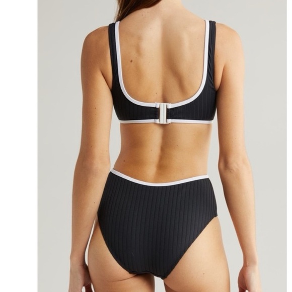 Solid & Striped Sarah Cutout Rib One-Piece Swimsuit SIZE SMALL 1152 - Picture 3 of 7